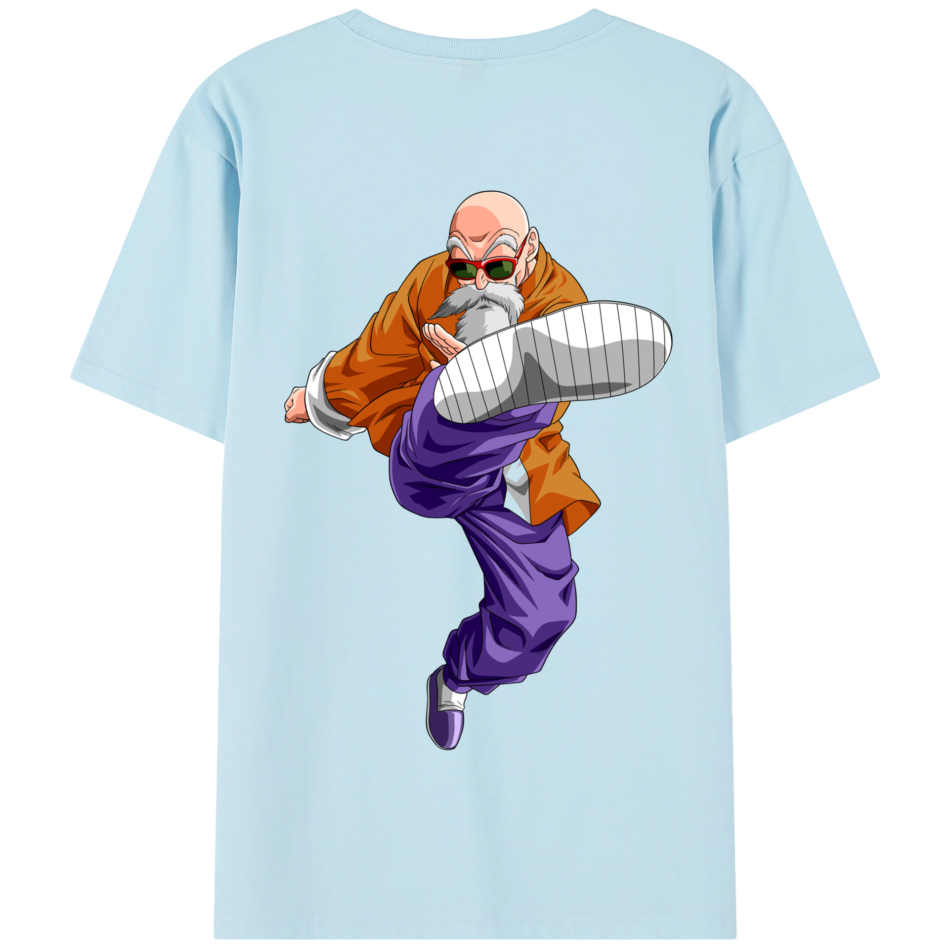 （画像用） ドラゴンボール 亀仙人（かめせんにん） DRAGON BALL Master Roshi Kame Sennin 綿100％半袖Tシャツ（背面プリント）